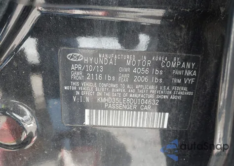 2013 Hyundai Elantra Gt из США, поврежденный, VIN KMHD35LE8DU104632